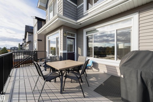 Large deck off of dining area on main floor - 3318 Parker Loop, Edmonton, AB - Outdoor With Deck Patio Veranda