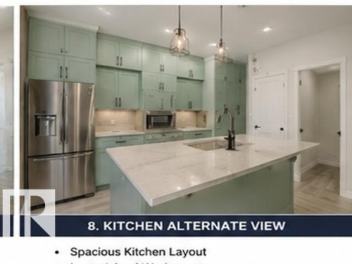 452 Robinson Boulevard Ne, Leduc, AB - Indoor Photo Showing Kitchen With Upgraded Kitchen