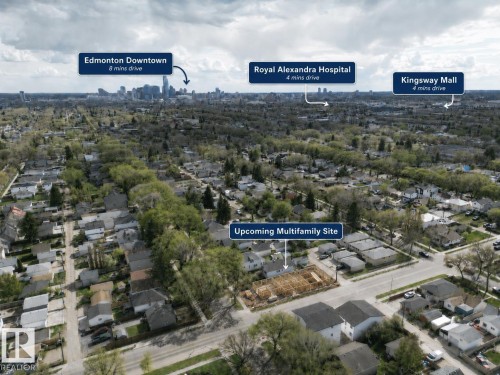 Aerial perspective highlighting an upcoming multifamily site - 12160 93 Street Nw, Edmonton, AB 
