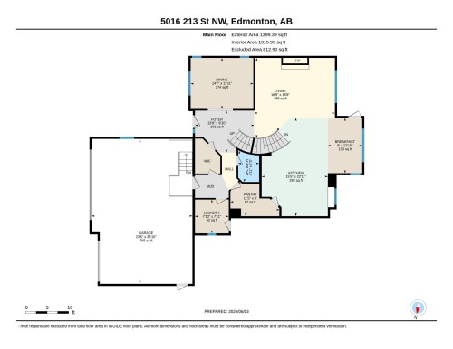 Main Floor Plan - 5016 213 Street, Edmonton, AB 