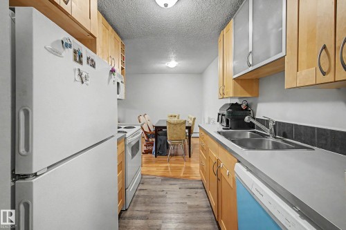009 10520 80 Avenue, Edmonton, AB - Indoor Photo Showing Kitchen With Double Sink