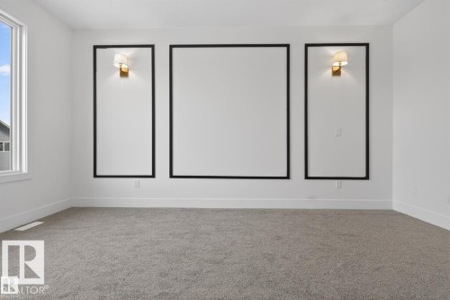 Neutral color palette with textured grey carpeting and white walls - 19 Rosa Crescent, St. Albert, AB 
