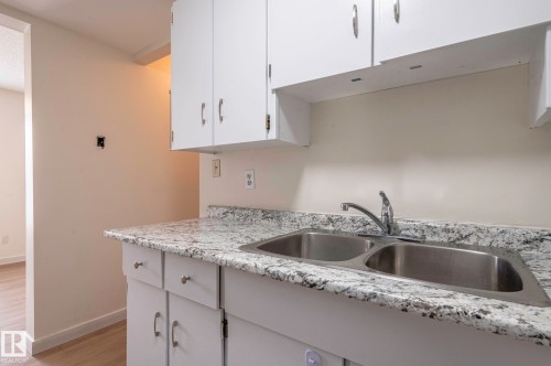 18439 66 Avenue, Edmonton, AB - Indoor Photo Showing Kitchen With Double Sink