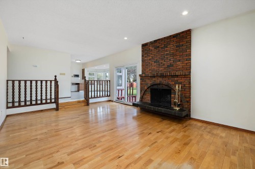 11035 163 Avenue, Edmonton, AB - Indoor Photo Showing Living Room With Fireplace