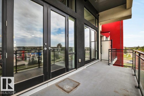 Private balcony with concrete flooring - 607 11080 Ellerslie Road, Edmonton, AB - Outdoor With Balcony With Exterior