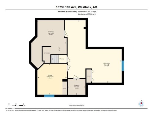 Floor plan - 10739 109 Avenue, Westlock, AB 