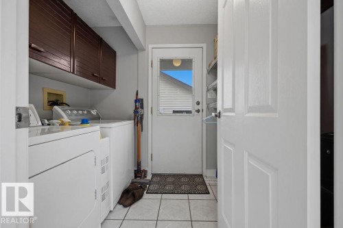 Laundry Room with side door entrance featuring lots of storage - 31 Wentworth Crescent, St. Albert, AB - Indoor Photo Showing Laundry Room