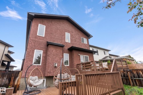Multi-level wood deck with privacy fencing - 16609 58A Street, Edmonton, AB 