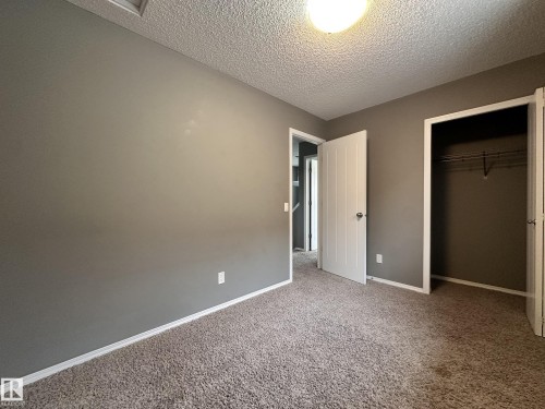 Carpeted room featuring neutral gray walls and white trim - 9432 211 Street, Edmonton, AB 