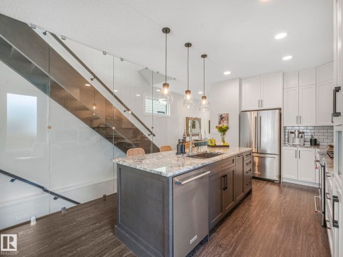 10221 135 Street, Edmonton, AB - Indoor Photo Showing Kitchen With Upgraded Kitchen