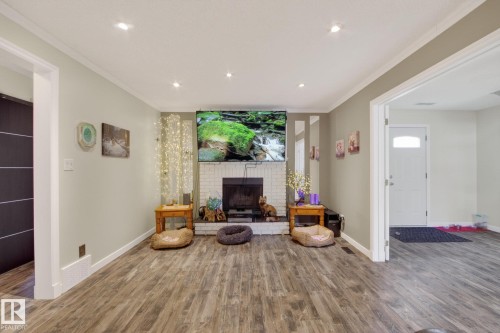 101 Hillside Place, Millet, AB - Indoor With Fireplace