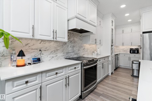 17830 62A Street, Edmonton, AB - Indoor Photo Showing Kitchen With Stainless Steel Kitchen With Upgraded Kitchen