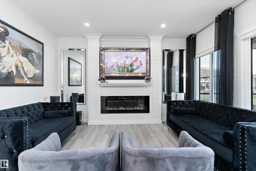 17830 62A Street, Edmonton, AB - Indoor Photo Showing Living Room With Fireplace