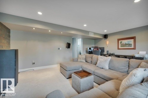 Fully finished basement - 10 15151 43 Street, Edmonton, AB - Indoor Photo Showing Living Room