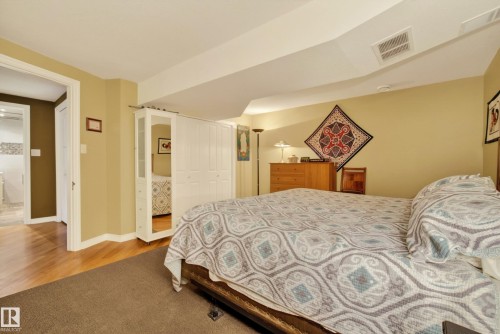 Bedroom featuring carpet flooring, warm toned walls, and recessed lighting - 78 Goodridge Drive, St. Albert, AB 