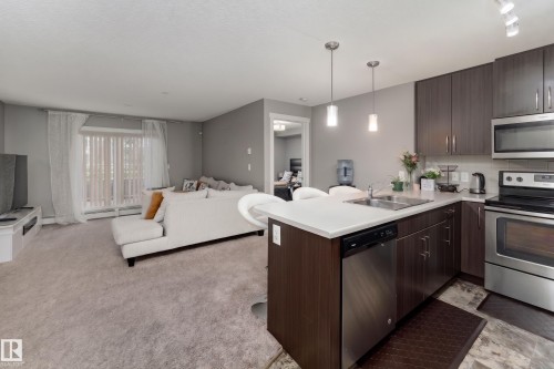 115 3670 139 Avenue, Edmonton, AB - Indoor Photo Showing Kitchen With Double Sink