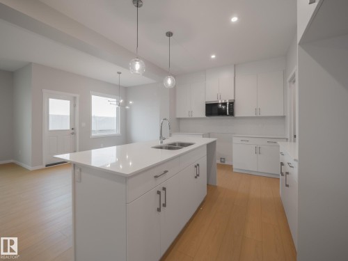 19430 22A Avenue, Edmonton, AB - Indoor Photo Showing Kitchen With Double Sink