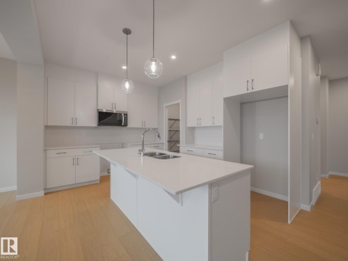 19430 22A Avenue, Edmonton, AB - Indoor Photo Showing Kitchen With Double Sink
