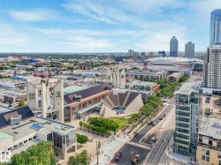 Aerial perspective showcasing urban architecture and cityscape - 
