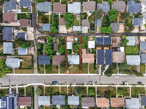 Property Survey. Outlining the boundaries of the property within the identified area - 5216 104A Street, Edmonton, AB - Outdoor With View