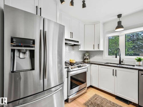 920 Haliburton Road, Edmonton, AB - Indoor Photo Showing Kitchen With Stainless Steel Kitchen With Upgraded Kitchen