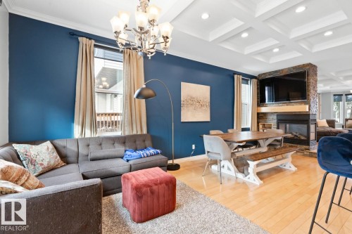 Cozy Area For Family To Hang Out Together. - 10216 89 Street, Edmonton, AB - Indoor Photo Showing Living Room With Fireplace