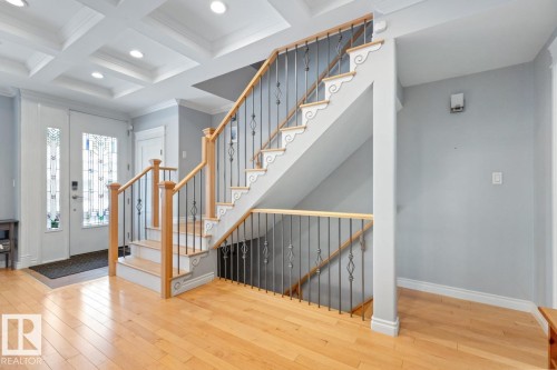 Staircase To The Upper Floor. - 10216 89 Street, Edmonton, AB - Indoor Photo Showing Other Room