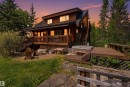 Wood-sided residence with multiple wood decks and stairs - #17 A 15031 Twp Road 462, Rural Wetaskiwin County, AB  - Outdoor With View 