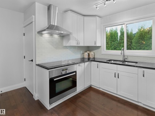 8603 73 Street, Edmonton, AB - Indoor Photo Showing Kitchen With Double Sink