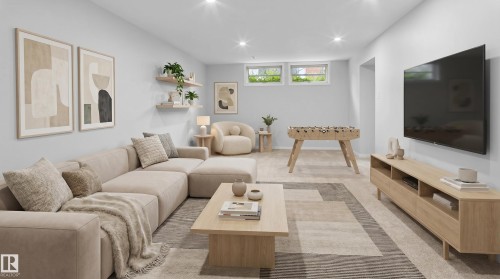 8603 73 Street, Edmonton, AB - Indoor Photo Showing Living Room