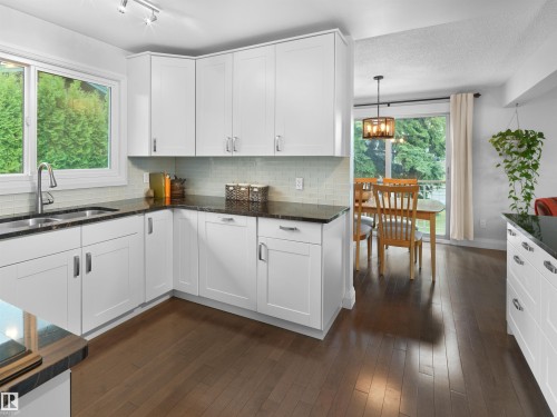 8603 73 Street, Edmonton, AB - Indoor Photo Showing Kitchen With Double Sink