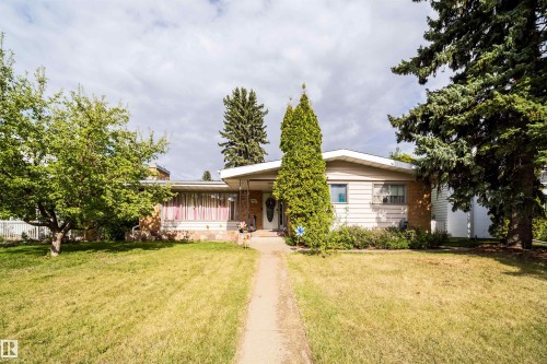 Ranch-style exterior featuring siding and brick accents - 6403 132 Street, Edmonton, AB - Outdoor