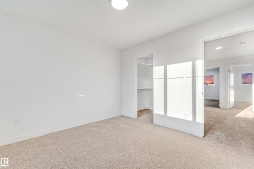 Neutral tone wall color, recessed ceiling light, built-in closet shelving, and light-colored carpeting - 1511 211 Street Nw, Edmonton, AB 