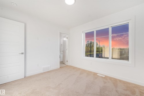 White walls, light-colored carpeting, and a large multi-pane window - 1511 211 Street Nw, Edmonton, AB 