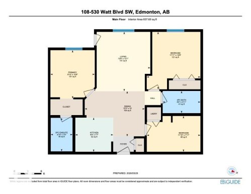 Floor plan - 108 530 Watt Boulevard, Edmonton, AB 