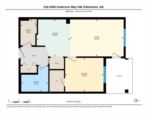 Floor plan - 218 2590 Anderson Way, Edmonton, AB 