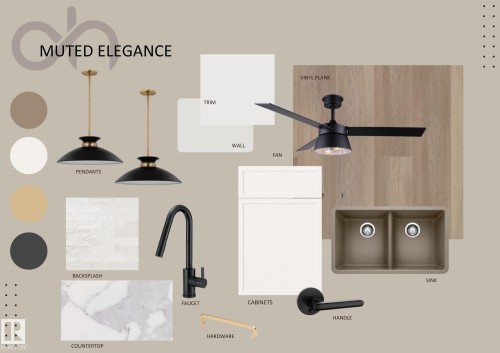 Interior Design Mood Board. Presenting material and fixture selections for a property's interior spaces - 10985 130 Street, Edmonton, AB 
