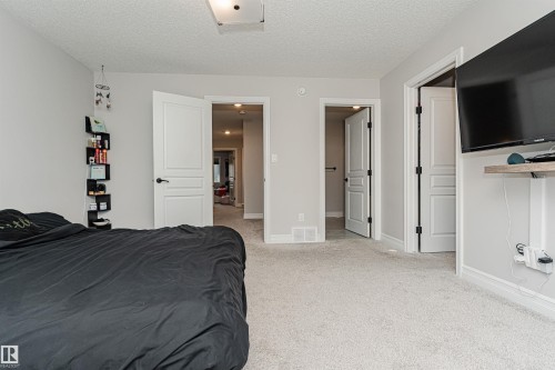 Plush light-toned carpet flooring throughout this room - 8744 223 Street Nw, Edmonton, AB 