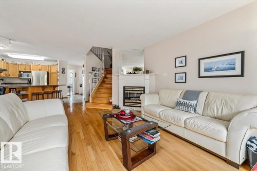 9808 108A, Fort Saskatchewan, AB - Indoor Photo Showing Living Room With Fireplace