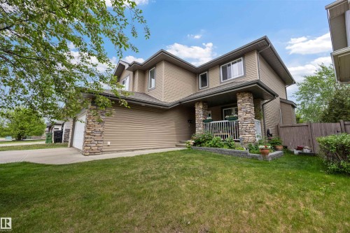 Front of house and porch. - 57 Homestead Crescent, Edmonton, AB 