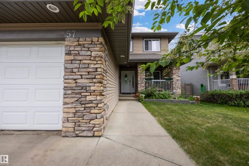 Front entrance from exterior. - 57 Homestead Crescent, Edmonton, AB 