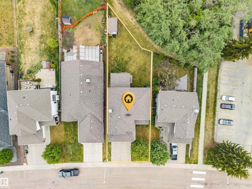 Top of house looking down to see property lines. - 57 Homestead Crescent, Edmonton, AB 