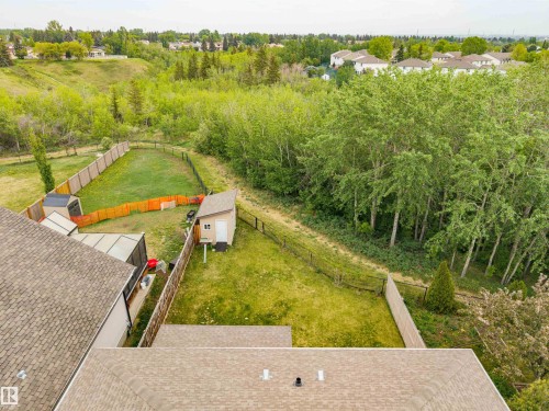 View of backyard. - 57 Homestead Crescent, Edmonton, AB 