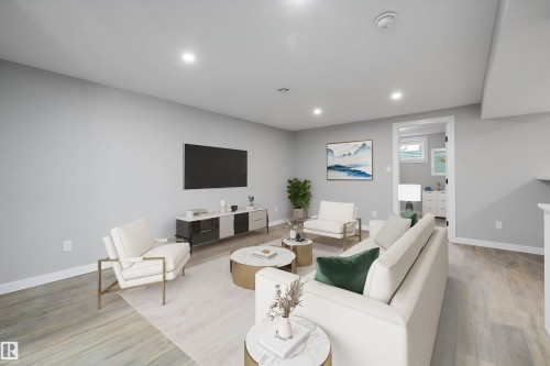 22 Huron Drive, Leduc, AB - Indoor Photo Showing Living Room