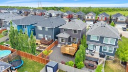 Aerial perspective showcasing multiple residential properties - 