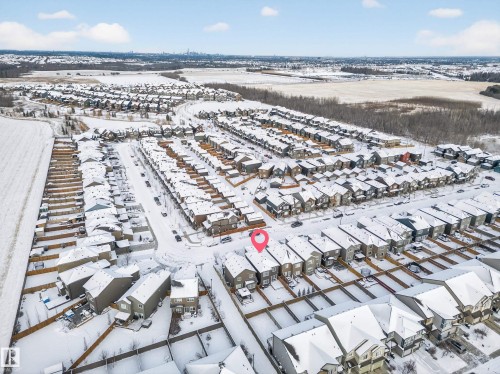 Aerial perspective showcasing a residential neighborhood with detached and attached homes - 2084 Graydon Hill, Edmonton, AB 