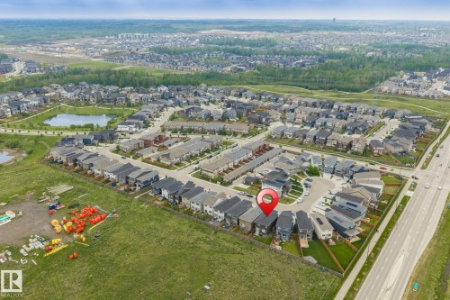 Aerial perspective showcasing a residential community with varied architectural styles - 20011 26, Edmonton, AB 