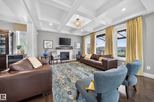 7648 179 Avenue, Edmonton, AB - Indoor Photo Showing Living Room With Fireplace