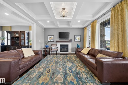7648 179 Avenue, Edmonton, AB - Indoor Photo Showing Living Room With Fireplace