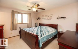 Wall-to-wall carpeting and a ceiling fan with integrated lighting - 